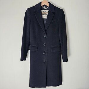 Burberry London Wool Cashmere Coat - Black - Sz UK2/US0/IT34
